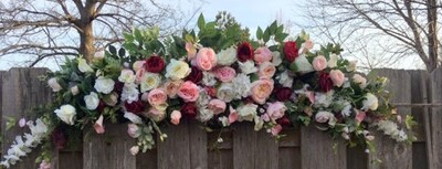 Wedding Arch Swag in Burgundy and Blush Pink, Wedding Decorations - image4